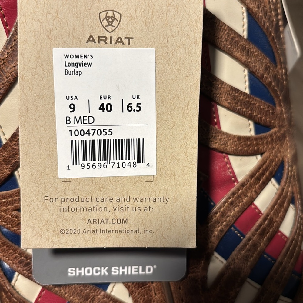 Ariat Longview Burlap Shock Shield & ATS technology,duratread sole,anti-fatigue - Picture 14 of 15